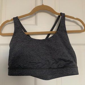 Gray Lululemon sports bra, size 6